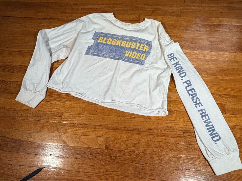 Blockbuster Video “Be Kind Rewind” Crop T-Shirt – Size S/M